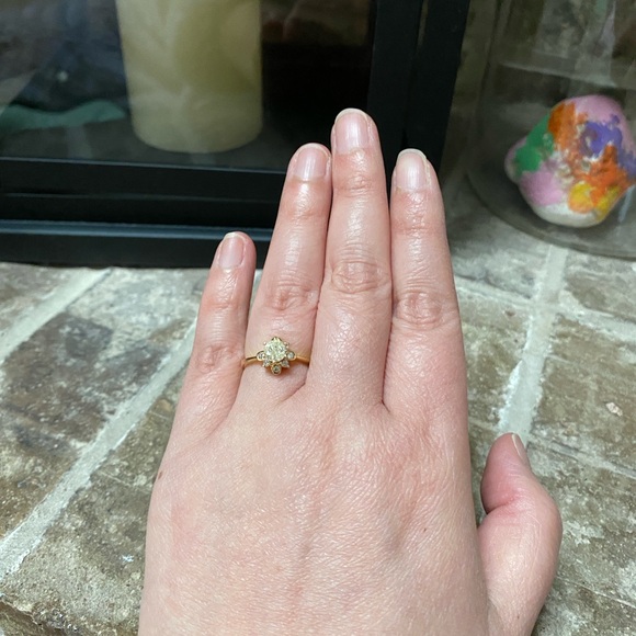 GENUINE NATURAL DIAMOND Engagement Ring Solid 14KT GOLD - Picture 13 of 17